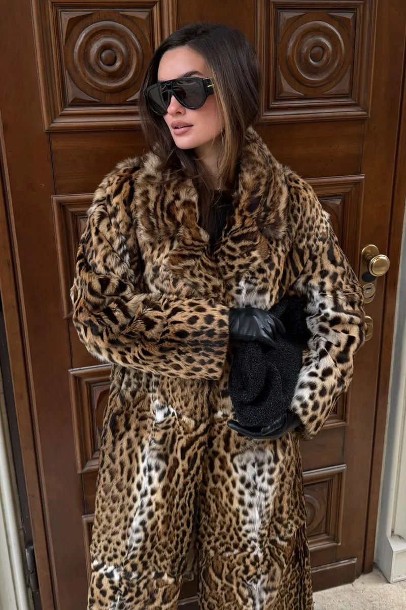 Exclusive Lippy Cat maxi-length coat