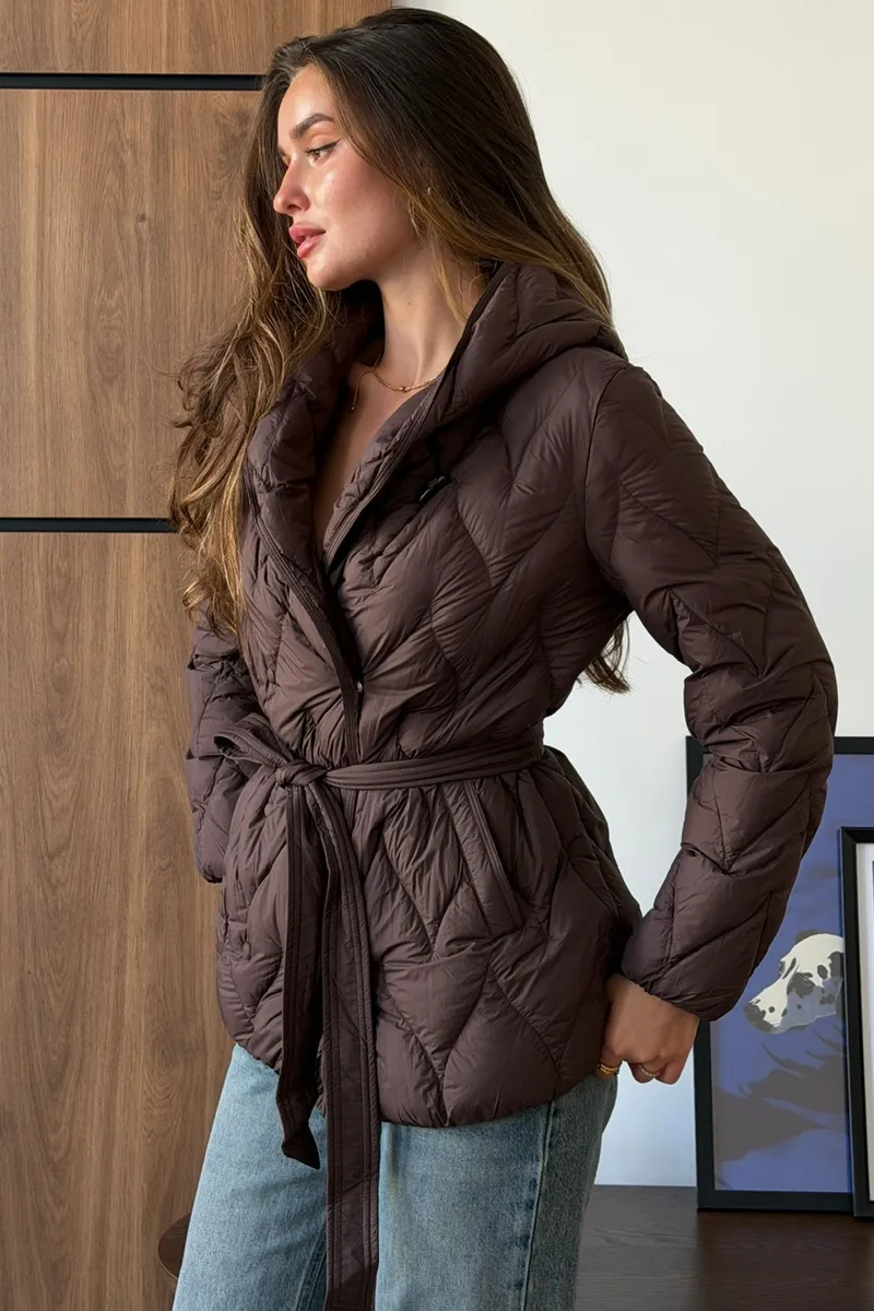 Basic down jacket made of waterproof fabric