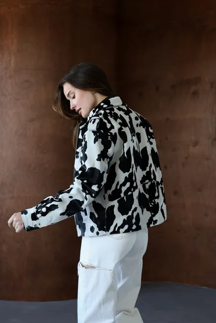 Cavallino  Bomber Jacket in Animal Print