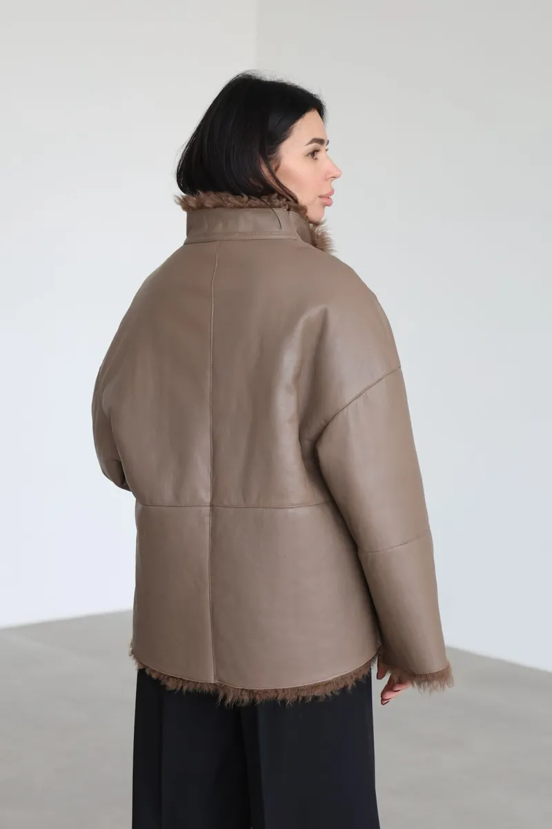 Reversible Tigrado sheepskin coat
