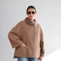 Пальто из кашемира карамельного цвета