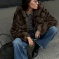 Italian auction sable fur coat in Platinum color