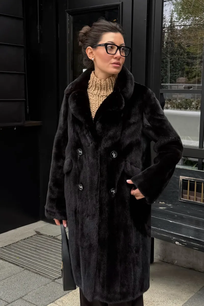 Розкішна шуба з норки BlackGlama top lot 