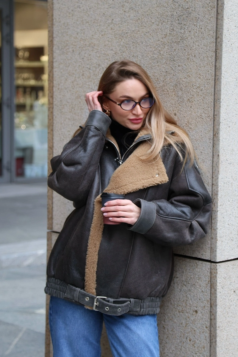 Vintage Curly Sheepskin Coat