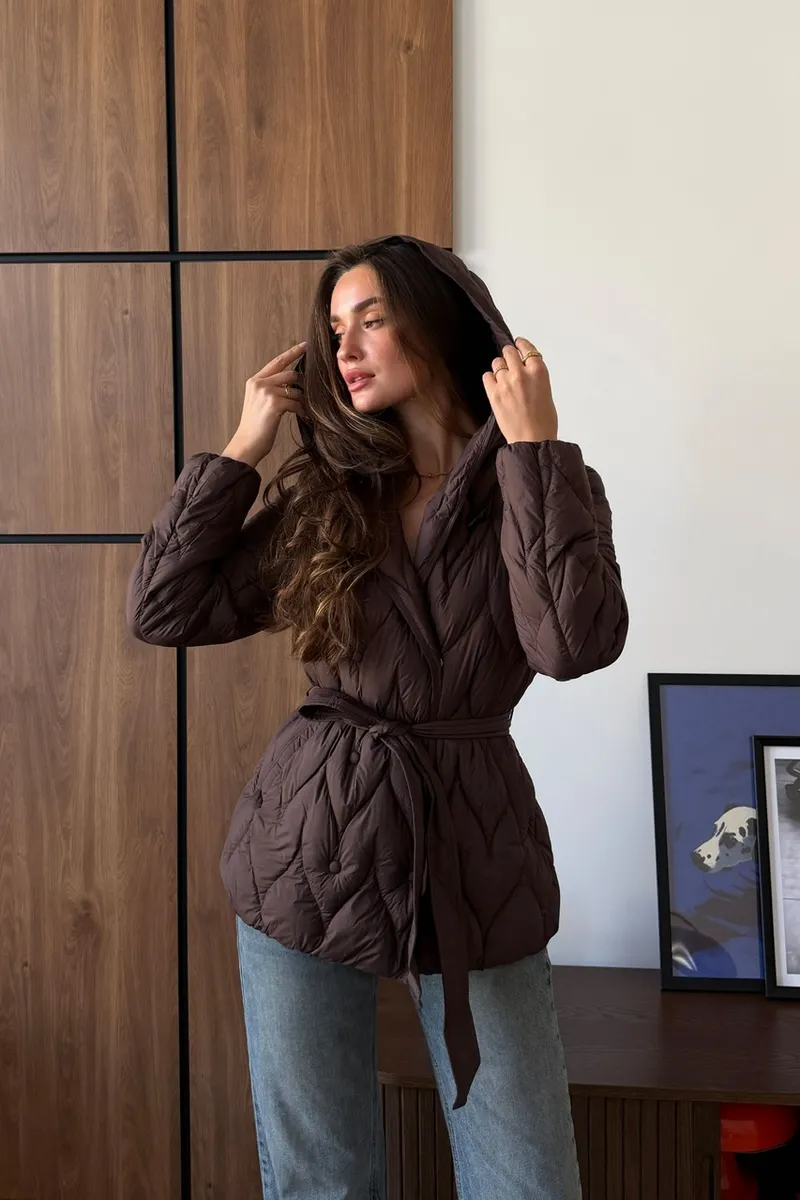 Basic down jacket made of waterproof fabric
