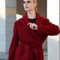 Marsala wool coat