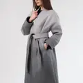 Cashmere coat with an ombré effect