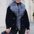 Parka with fox fur in Deep Blue