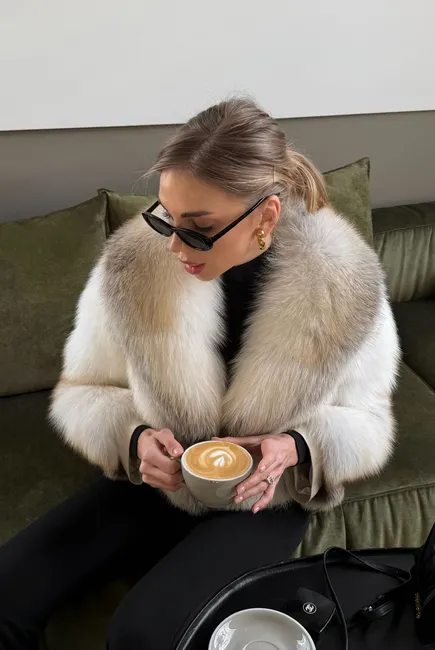 Fox fur coat Golden Island