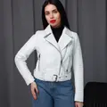 Укорочена косуха з шкіри пітона