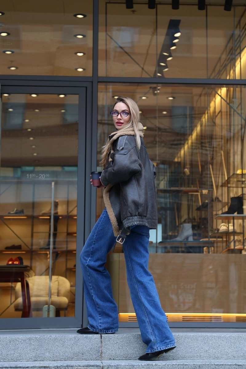 Vintage Curly Sheepskin Coat
