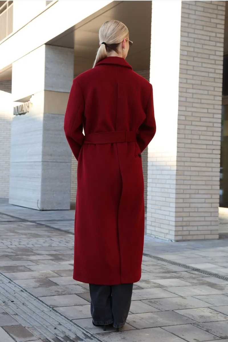 Marsala wool coat