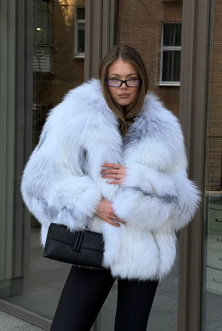 Autolady fox fur coat