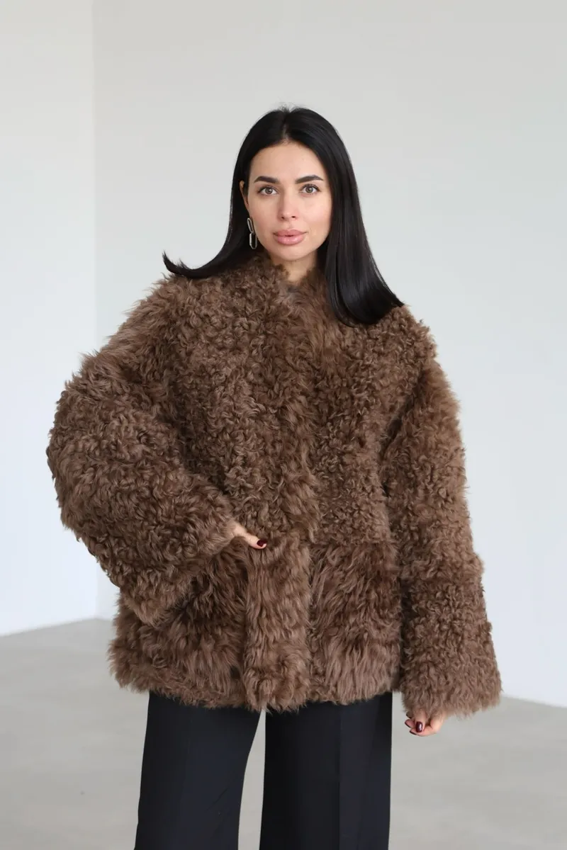 Reversible Tigrado sheepskin coat