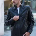 Classic smooth leather jacket