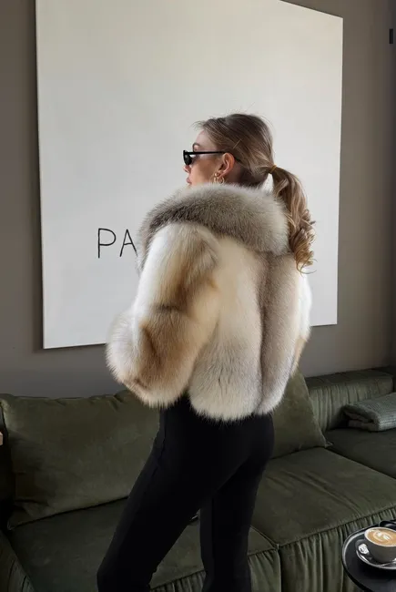 Fox fur coat Golden Island