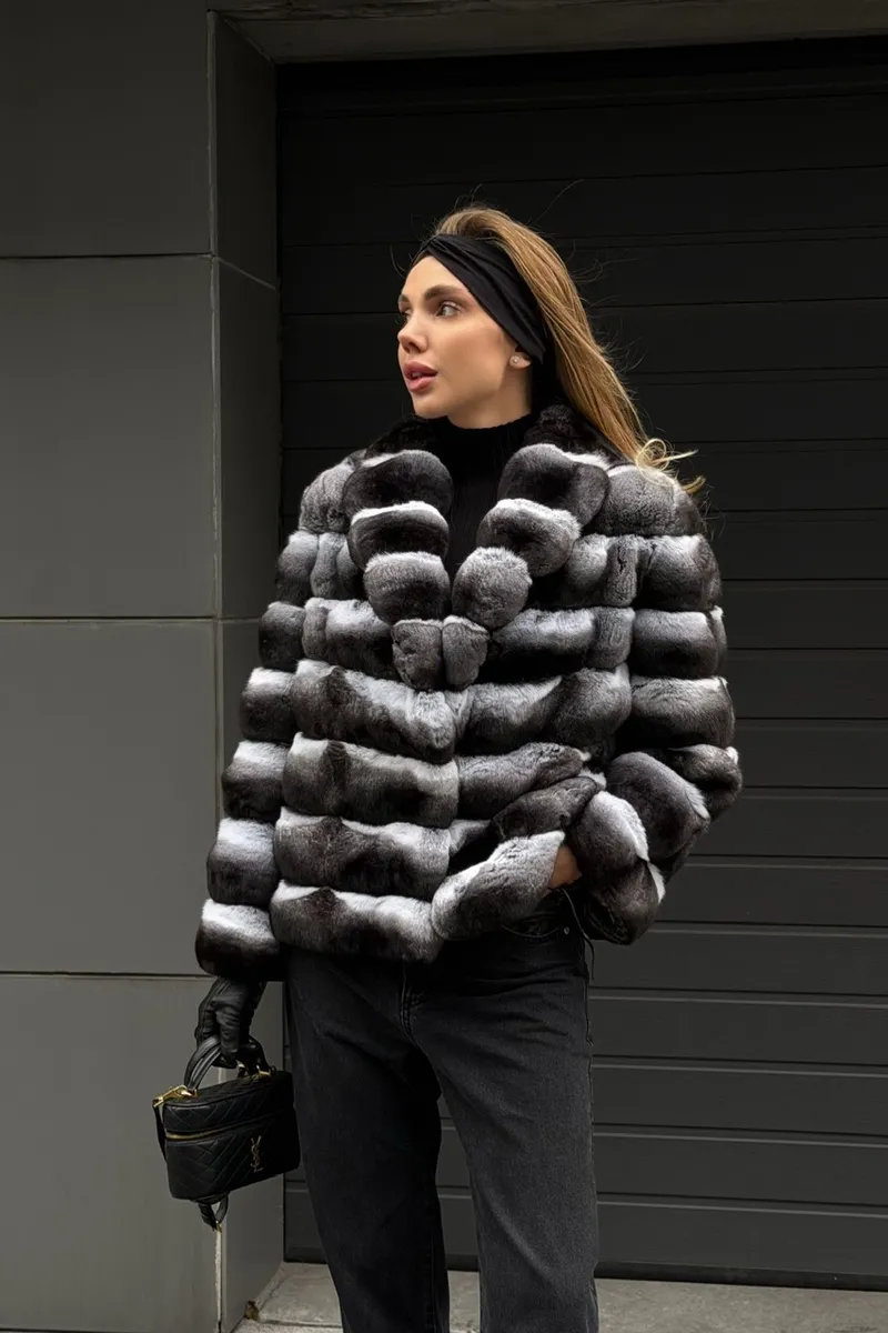 Chinchilla fur coat