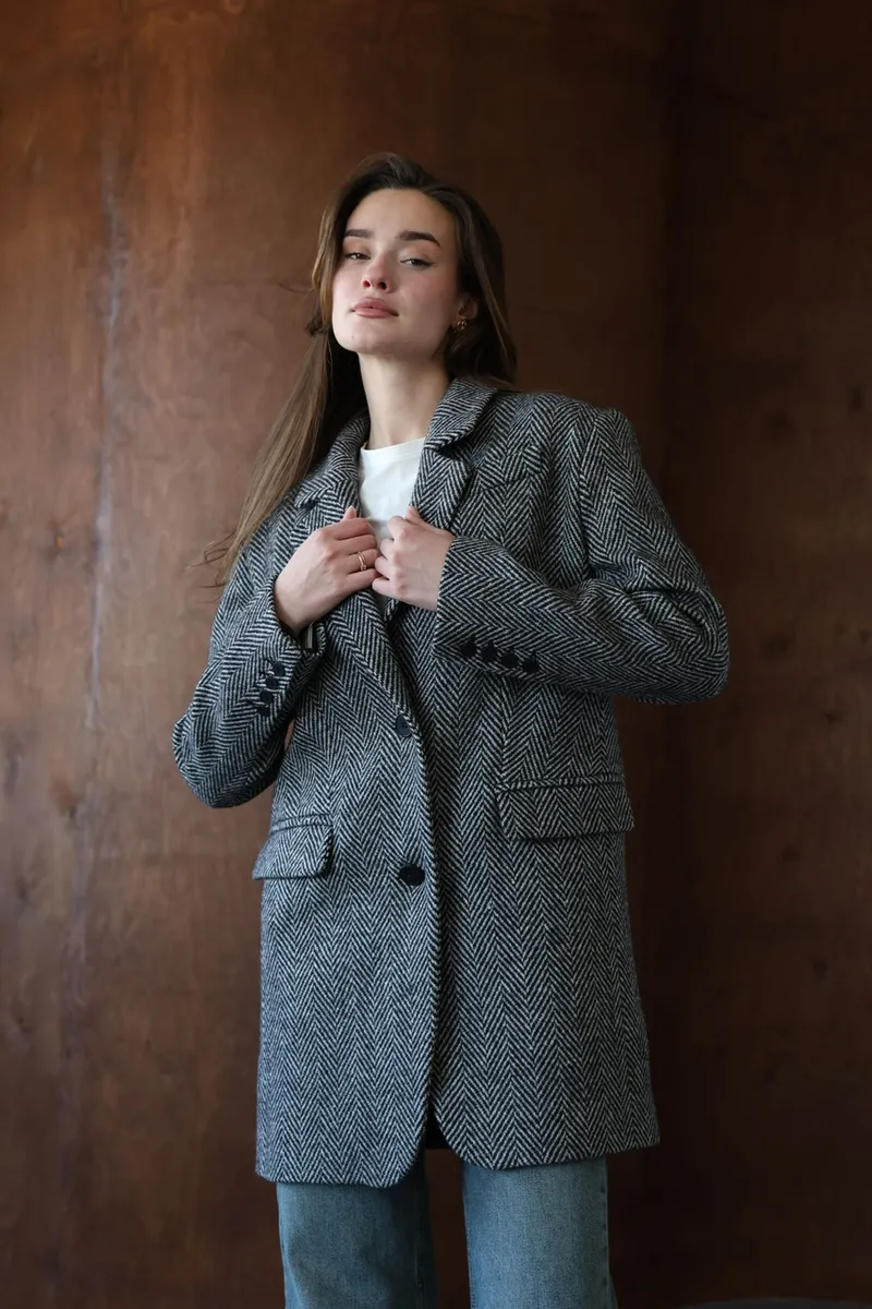 Tweed coat jacket