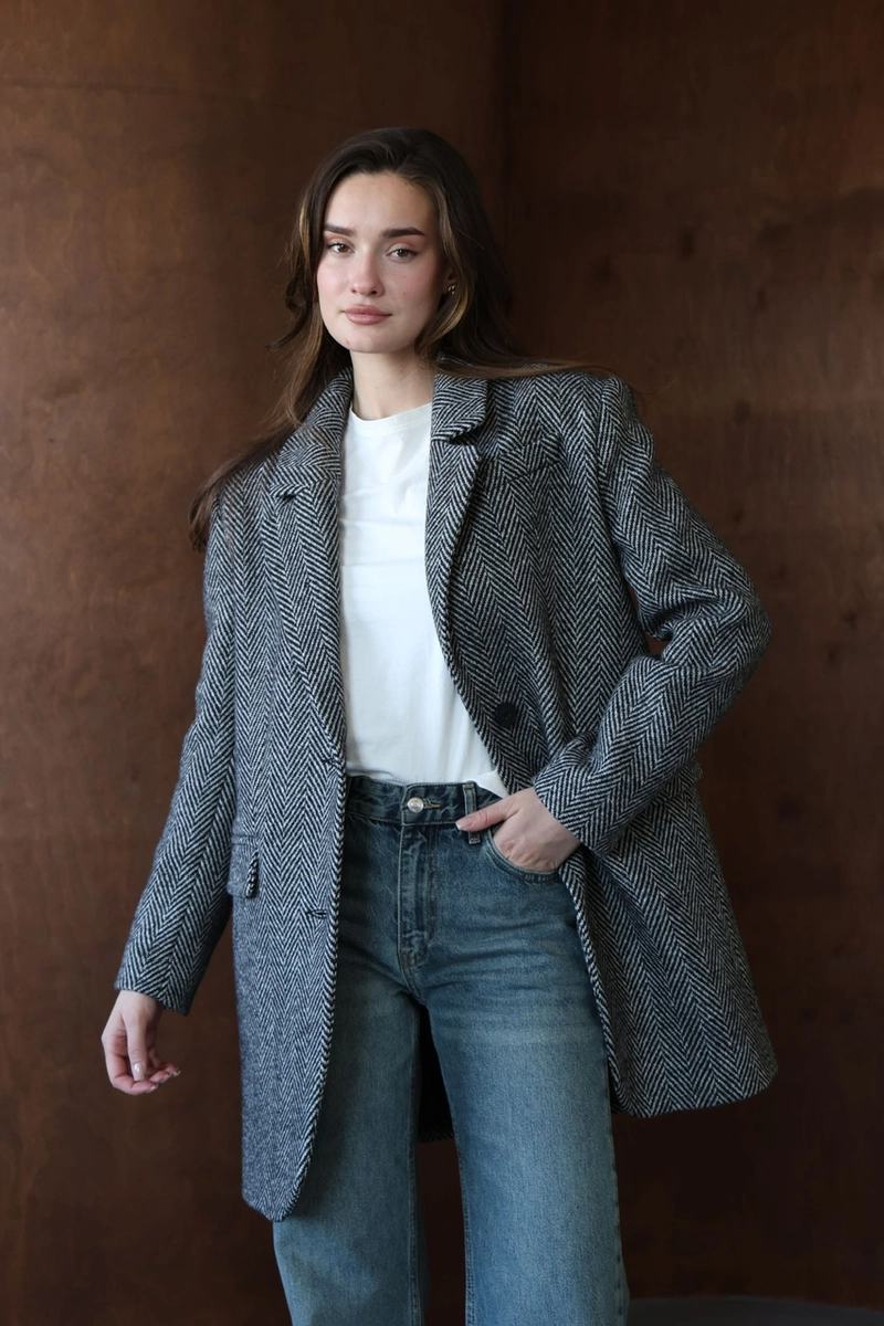 Tweed coat jacket