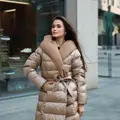 Down jacket with cashmere