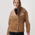 Дублёнка из овчины мерино в цвете camel
