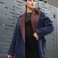 Reversible cashmere and wool coat