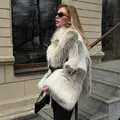 Fox Fur Coat in the Fawn Light Shade