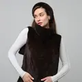 Auction mink bib in chocolate color