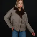 Пуховик из кашемира Loro Piana с мехом норки 