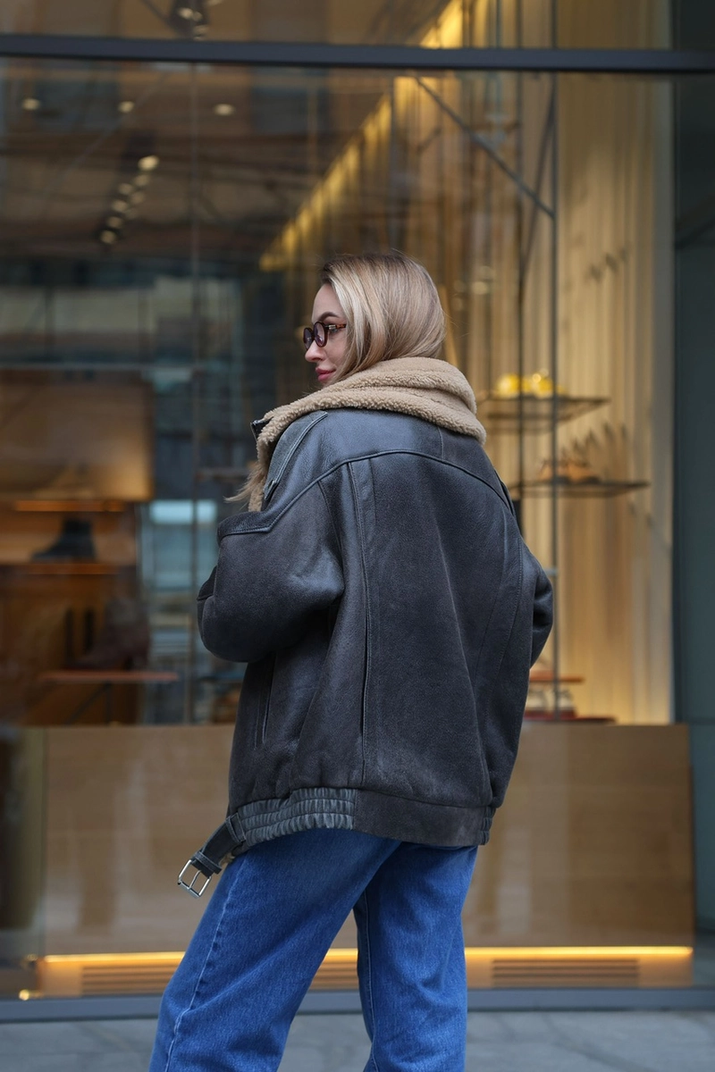 Vintage Curly Sheepskin Coat