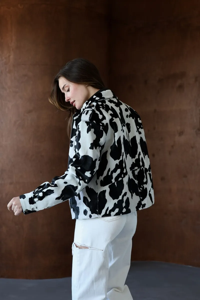 Cavallino  Bomber Jacket in Animal Print
