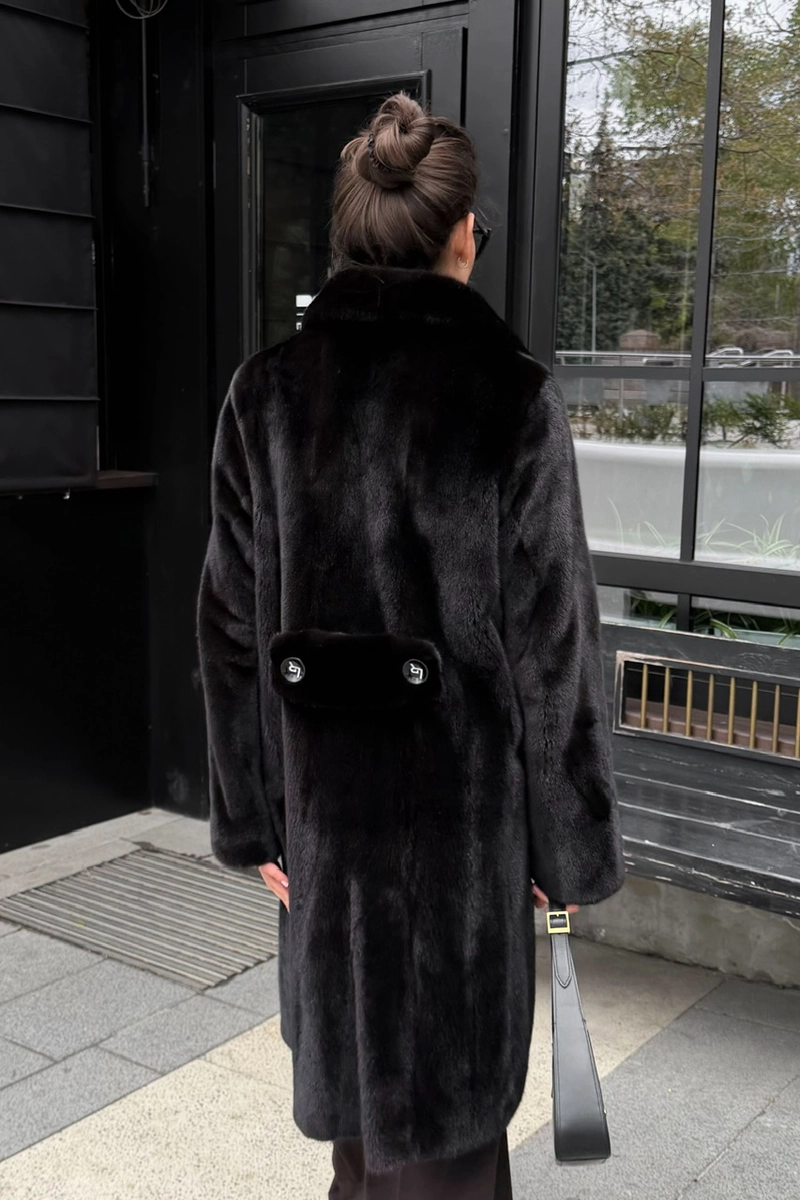 Розкішна шуба з норки BlackGlama top lot 