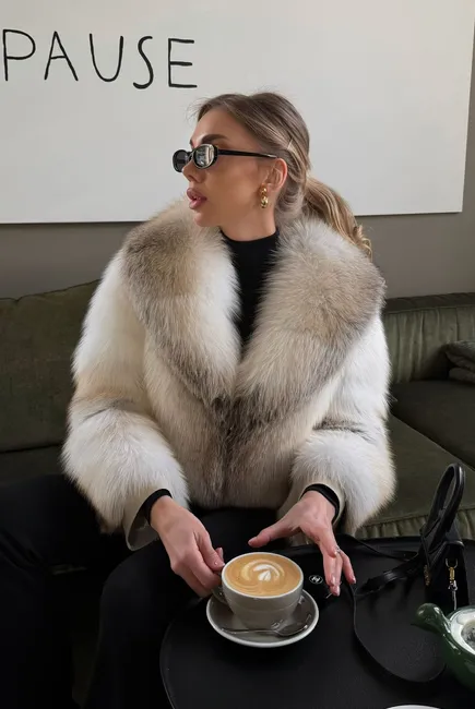 Fox fur coat Golden Island