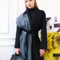 Пальто из шерсти альпаки maxi длины 