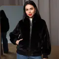 Бомбер з хутра аукціонної норки BLACKGLAMA 
