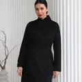 Silhouette coat with a shawl collar