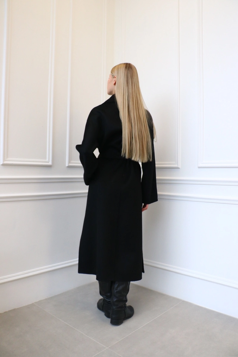 Пальто из шерсти альпаки maxi длины 