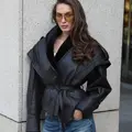 Merino Shearling Coat with Belt