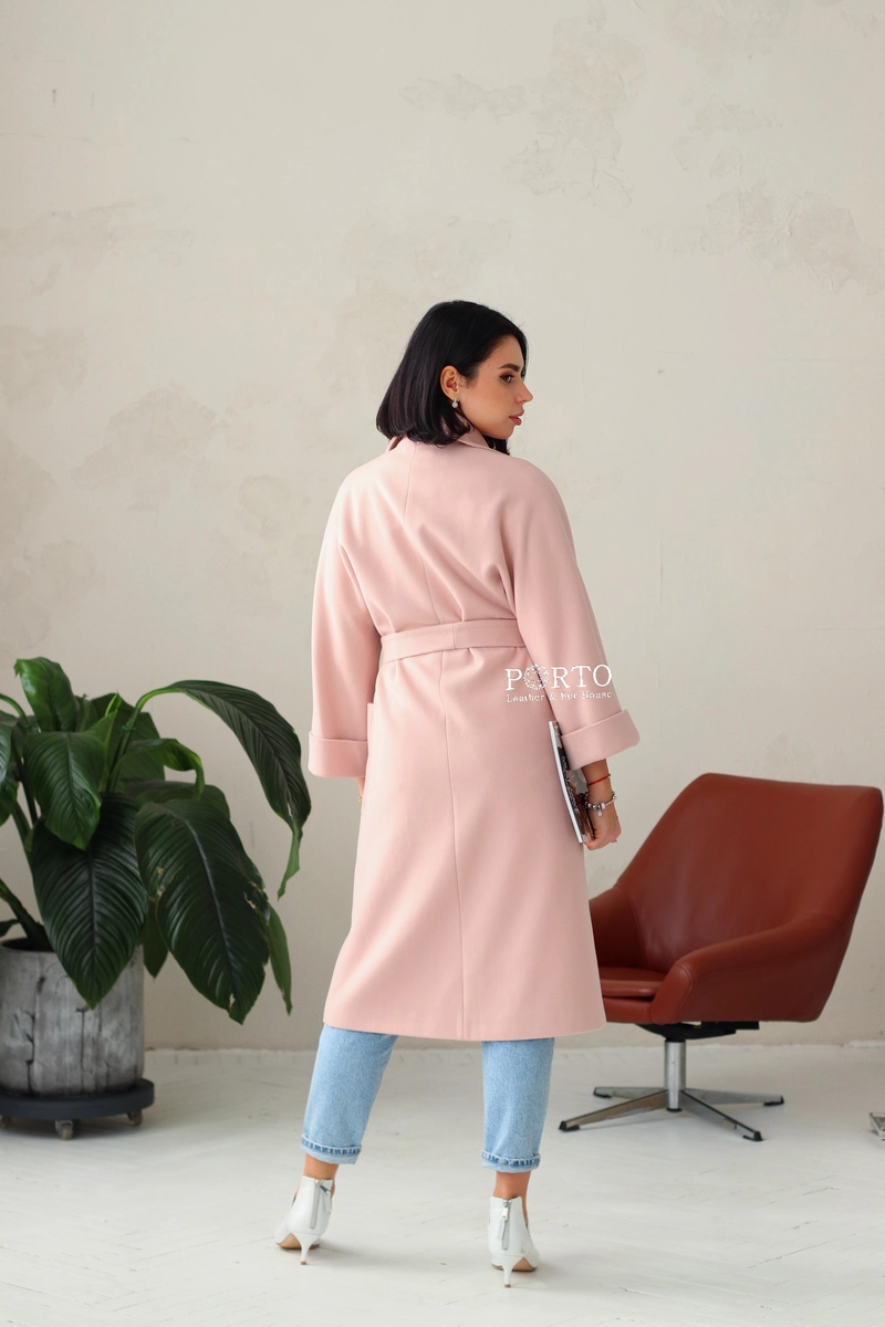 Пальто пудрове у стилі Max Mara