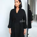 Класичне чорне пальто 