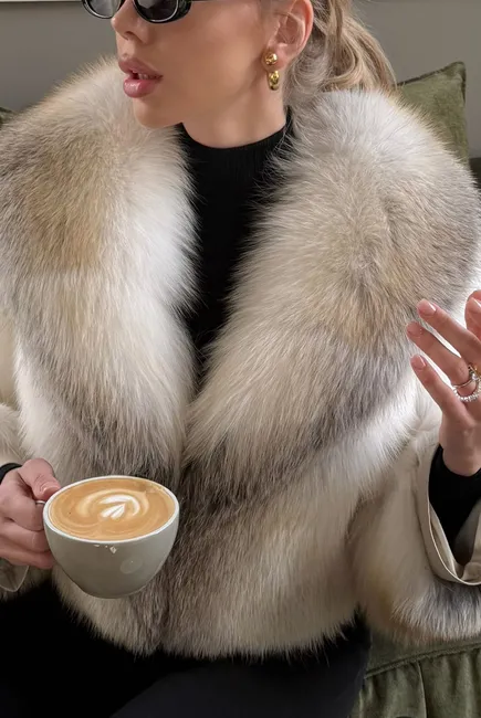 Fox fur coat Golden Island