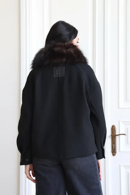 Premium coat crafted from Italian Marini fabric