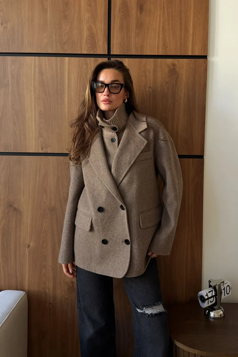 Wool two-piece set: jacket and vest
