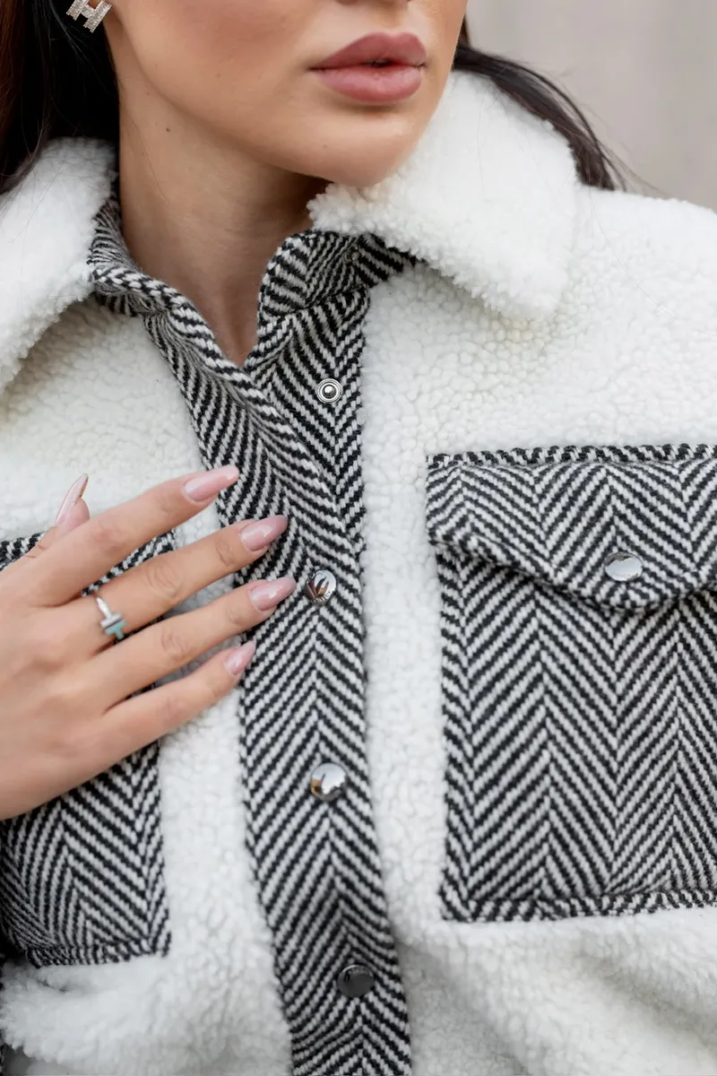 Cropped bomber jacket with patch pockets