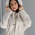 Cashmere coat with hood