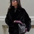 Loose-fit mink fur coat