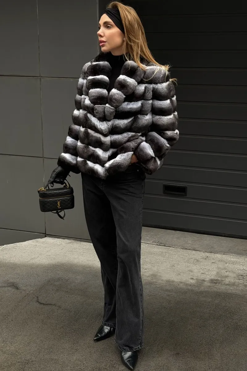 Chinchilla fur coat