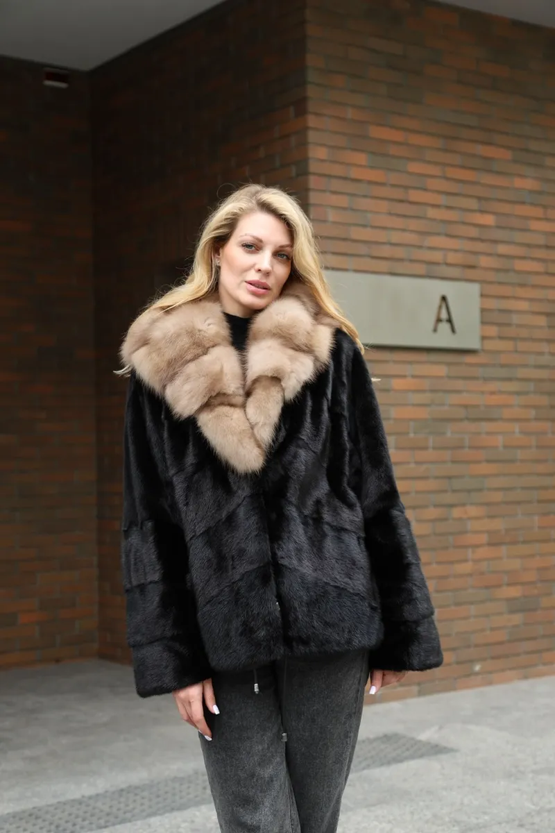 Exclusive Coat Made from Premium Scandinavian Mink Fur